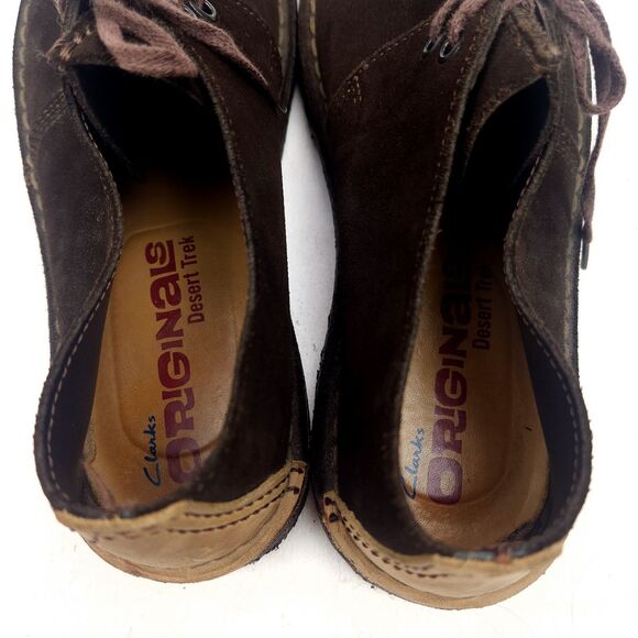Clarks Originals Desert Trek Brown Leather Shoes Men's Size 9 M Crepe Sole - Picture 7 of 10